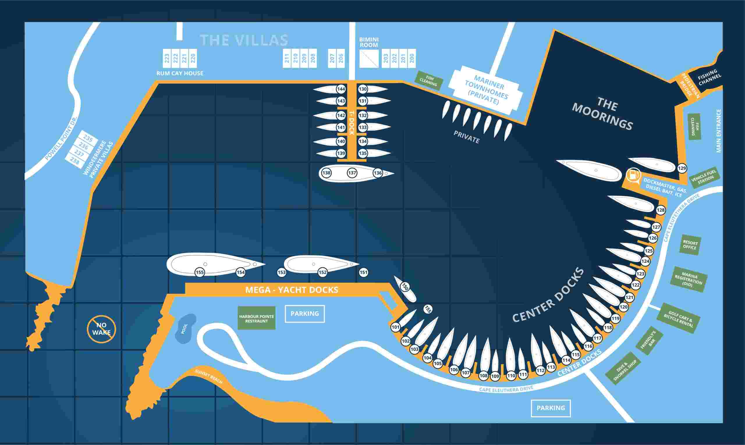 Cape Eleuthera's Marina Map